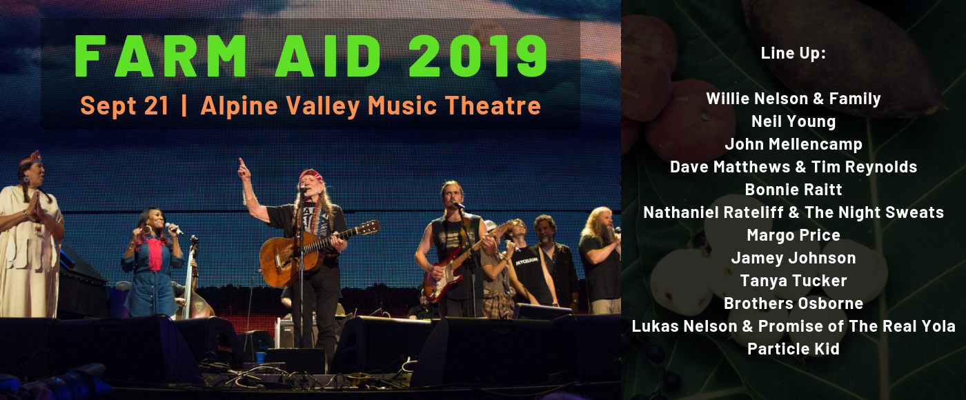 Farm Aid Festival: Willie Nelson, Neil Young, John Mellencamp & Dave Matthews at Alpine Valley Music Theatre